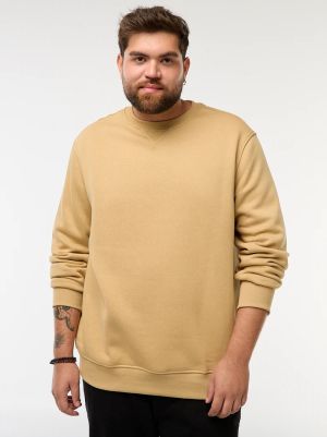 Голям размер мъжки суичър с обло деколте