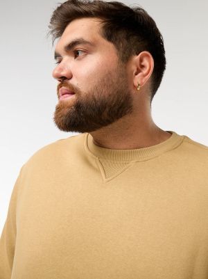 Голям размер мъжки суичър с обло деколте