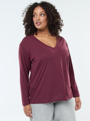 Памучна блуза с 3/4 ръкав