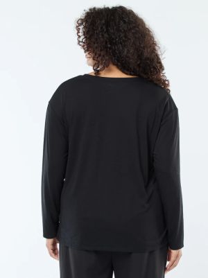 Памучна блуза с 3/4 ръкав