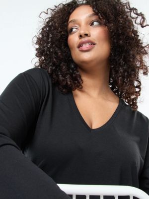 Памучна блуза с 3/4 ръкав