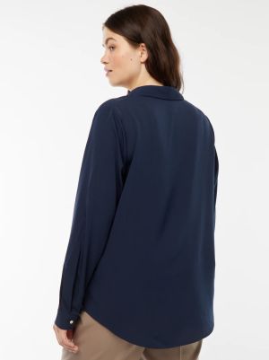 Голям размер дамска риза с креп ефект