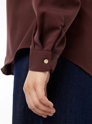 Голям размер дамска риза с креп ефект