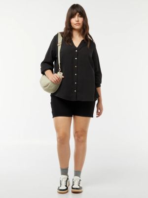 Голям размер дамска риза с креп ефект