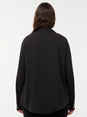 Голям размер дамска риза с креп ефект