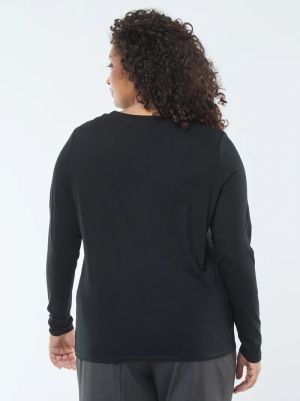 Голям размер дамска блуза с V-образно деколте