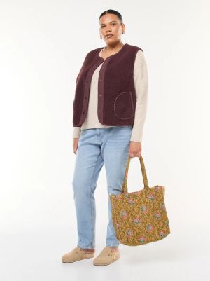 Голям размер дамски шерпа елек