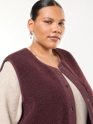 Голям размер дамски шерпа елек