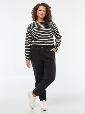 Дамски дънки с ластик на талията