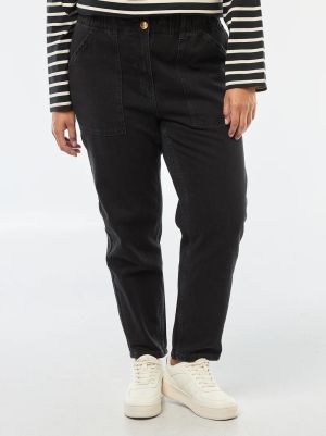 Дамски дънки с ластик на талията