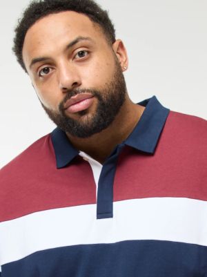 Мъжка поло блуз с яка голям размер