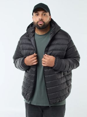 Леко ватирано пухено яке с качулка