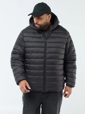 Леко ватирано пухено яке с качулка