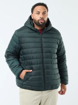 Леко ватирано пухено яке с качулка