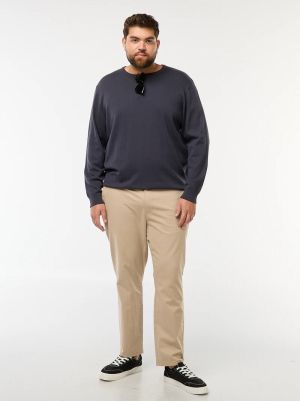 Мъжки пуловер обло деколте 