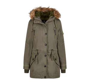 Дамска зимна парка с качулка макси размер