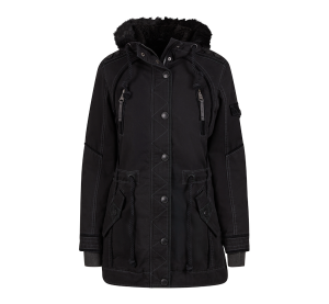 Дамска зимна парка с качулка макси размер