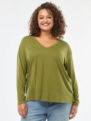 Памучна блуза с 3/4 ръкав