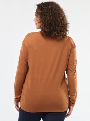 Памучна блуза с 3/4 ръкав