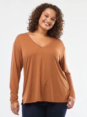 Памучна блуза с 3/4 ръкав