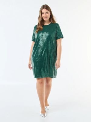 Къса рокля с пайети