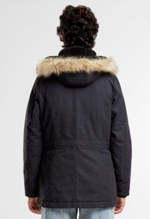 Дамска зимна парка с качулка макси размер