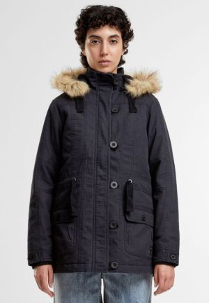 Дамска зимна парка с качулка макси размер
