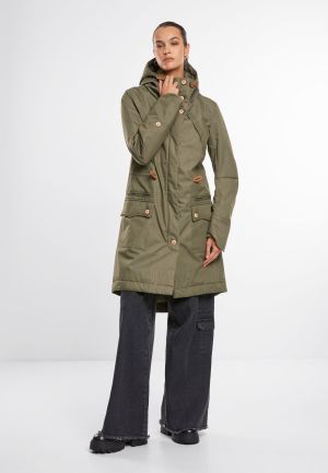 Дамска зимна парка с качулка макси размер