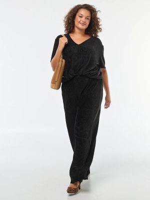 Блуза с къс ръкав от кадифе