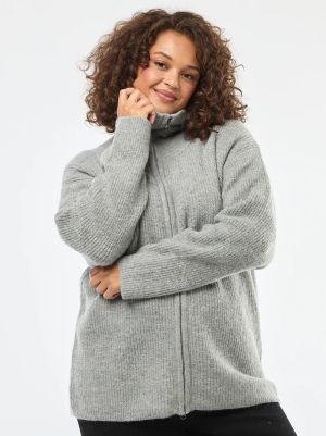 Голям  размер дамска жиелетка с цип