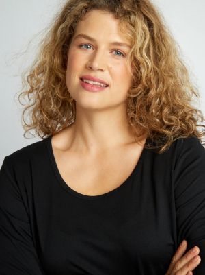 Голям размер тениска с дълъг ръкав от трико