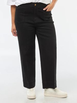 Широки дънки с висока талия