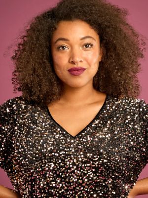 Парти блуза с пайети 