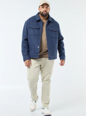 Мъжко вълнено яке макси размер