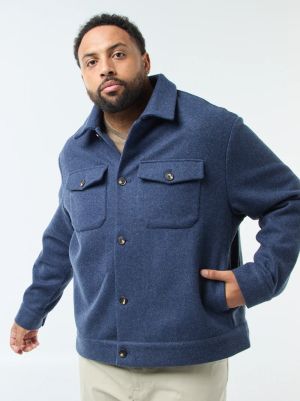 Мъжко вълнено яке макси размер