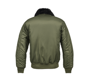 Мъжко зимно бомбър яке с кожена яка – до 5XL