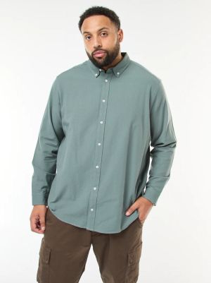 Мъжка права риза тип Оксфорд