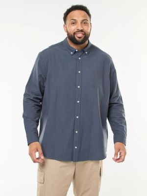 Мъжка права риза тип Оксфорд