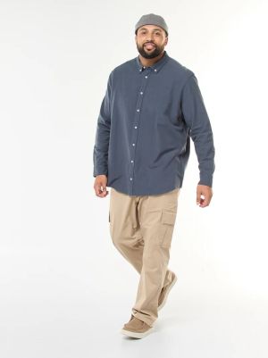 Мъжка права риза тип Оксфорд