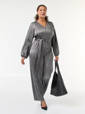 Плисиран гащеризон с широки крачоли