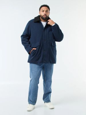 Вълнена парка с яка от овча кожа 