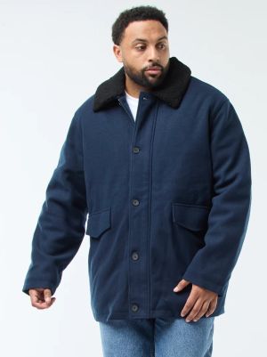 Вълнена парка с яка от овча кожа 