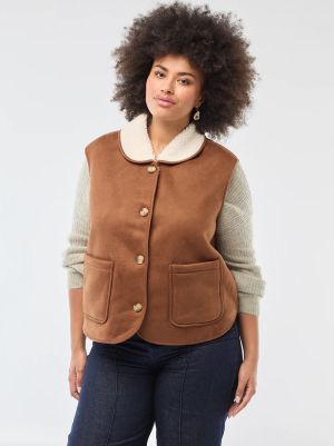 Голям размер дамски двулицев елек