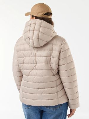 Дамско пухено яке с качулка 