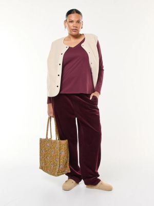 Голям размер дамска блуза с V-образно деколте