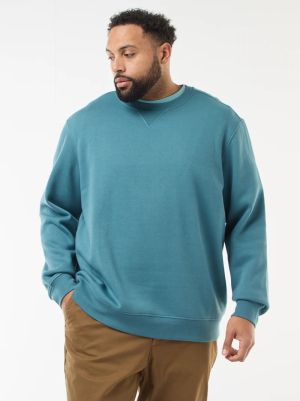 Голям размер мъжки суичър с обло деколте