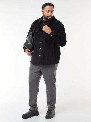 Мъжка кадифена риза голям размер