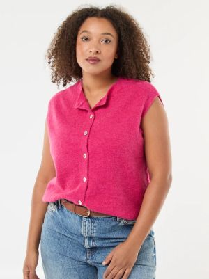 Голям размер дамска жилетка без ръкави