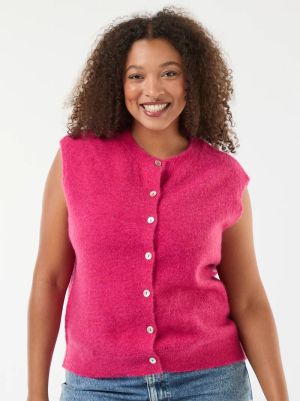 Голям размер дамска жилетка без ръкави