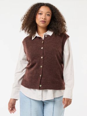 Голям размер дамска жилетка без ръкави